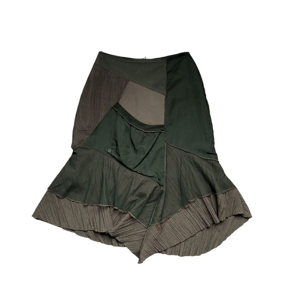 euro vintage fairy patchwork midi skirt